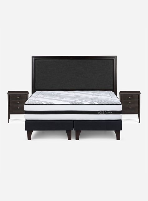 Cama Europea Driven 2 Plazas Base Dividida + Set Muebles Nolita-1