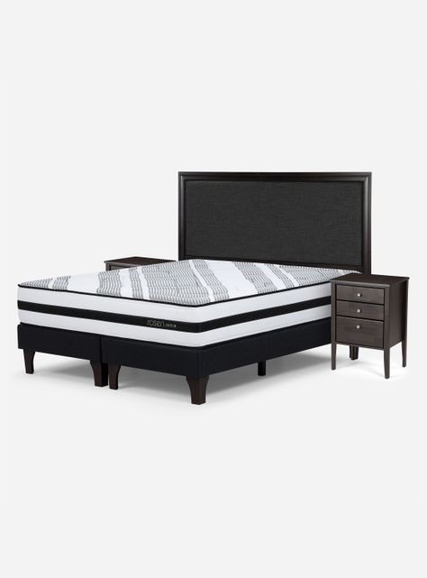 Cama Europea Driven 2 Plazas Base Dividida + Set Muebles Nolita-0