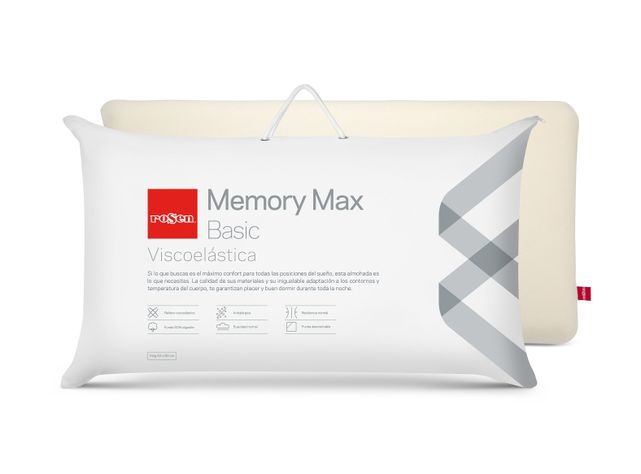 Cama Europea Driven King + Set Muebles Issey + Almohadas Memory Max-7