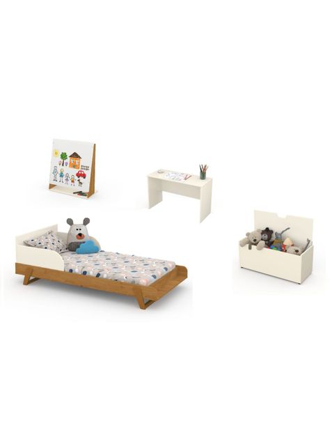 Cuna Multifunción Max Miel Beige Eco Wood-2