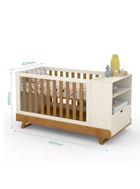 Cuna Multifunción Max Miel Beige Eco Wood-1