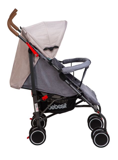 Coche Paragua Clap Melange Gris Bebesit-1