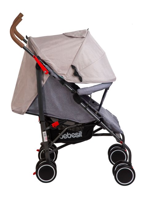 Coche Paragua Clap Melange Gris Bebesit-3