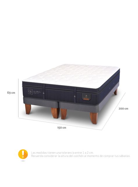 Cama Europea Super Premium 2 Plazas Base Dividida-1