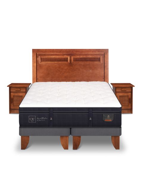 Cama Europea Super Premium King Milan + Set Muebles-2