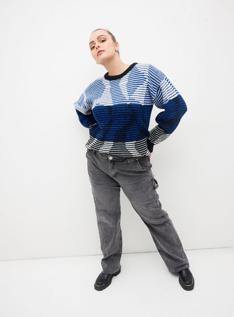 Sweater Ok Azul L Talla Azul Talla L-3