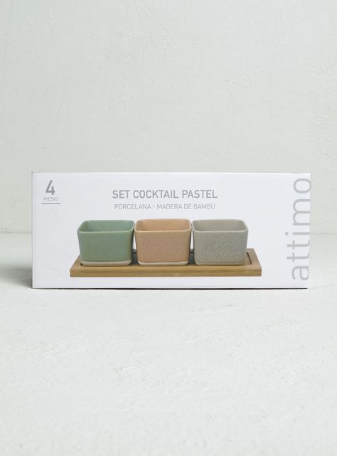 Set Cocktail 4 Piezas Cuadrado Pastel-3