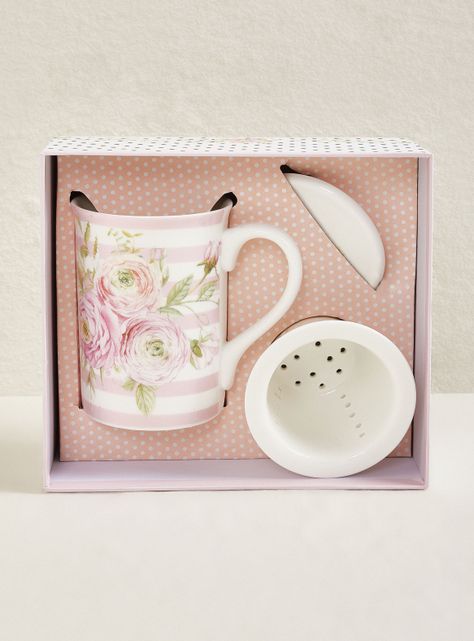 Taza Flor Rayas con Filtro-2