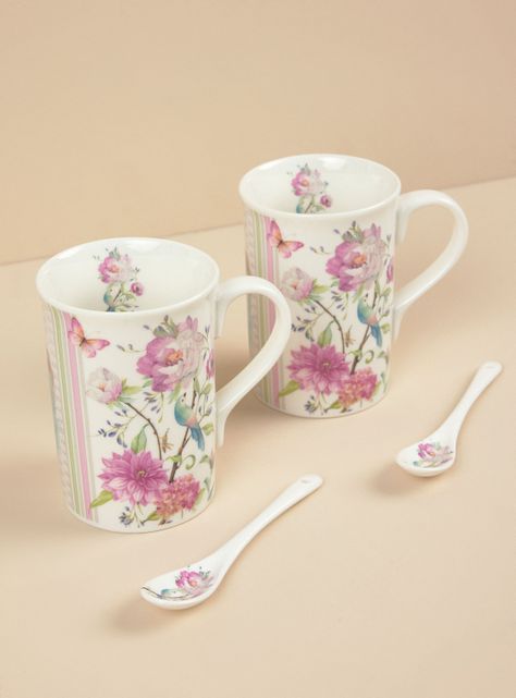 Set 2 Tazas Jardín Rosa-0