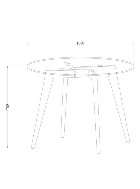 Mesa de Comedor Parker Vidrio Redonda 100 cm-3
