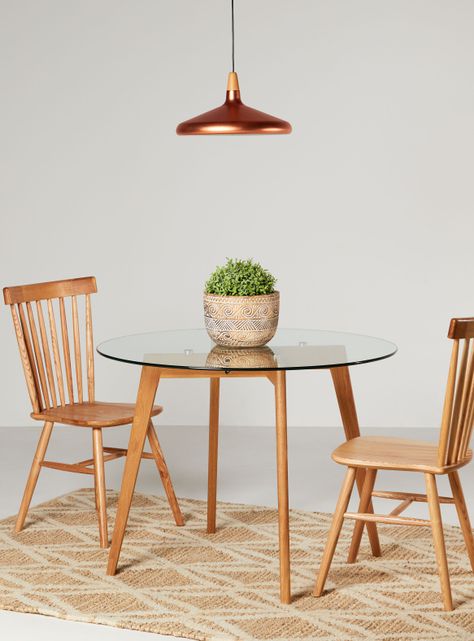 Mesa de Comedor Parker Vidrio Redonda 100 cm-1