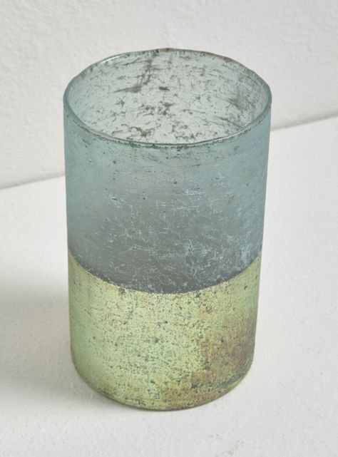 Candelabro Vidrio Azul L-1
