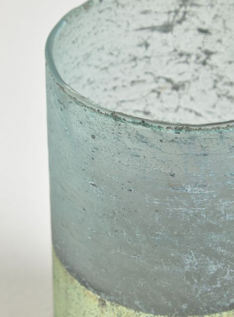 Candelabro Vidrio Azul L-2
