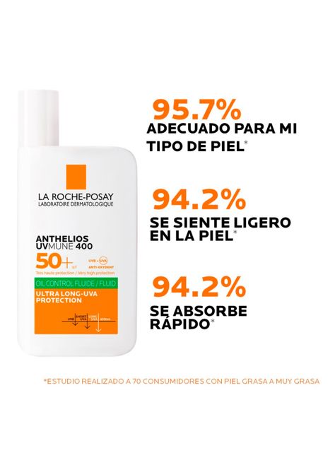 Protector Solar Rostro Anthelios UV Mune 400 Oil Control Fluid FPS50+ 50 ml-3
