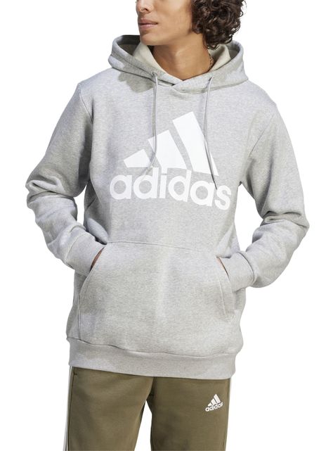 Polerón Diseño con Capucha Essentials Felpa Logo Grande-0
