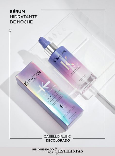 Serum Nocturno Reparación Cabello Rubio O Decolorado Cicanuit Blond Absolu 90ml-1