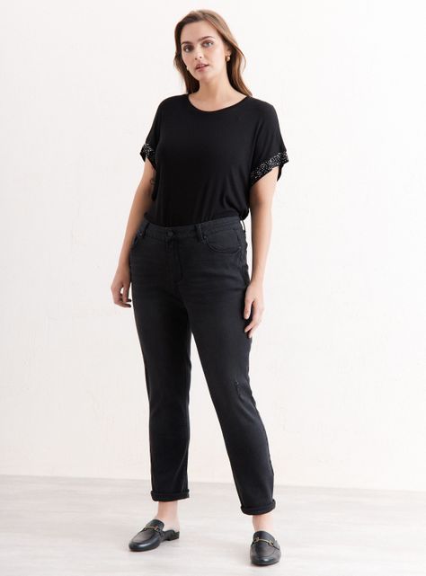Jeans Skinny con Basta y Roturas-4