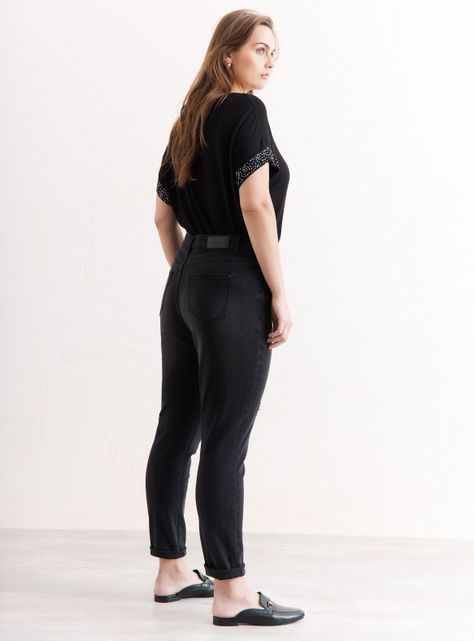 Jeans Skinny con Basta y Roturas-5