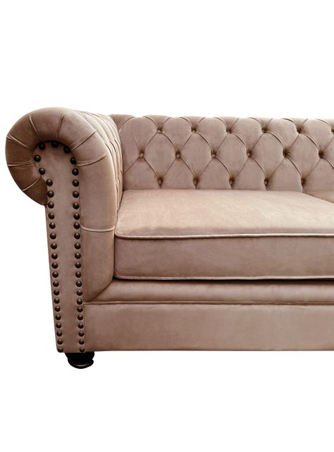 Sofá Capitone Gaston Velvet 3 Cuerpos-4