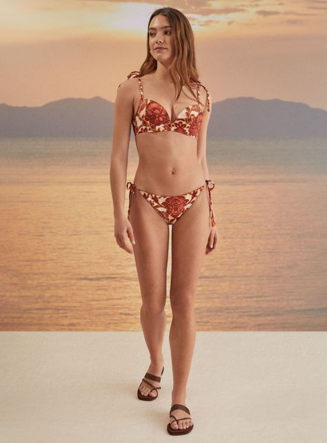 Top de Bikini con Aro Flores-4