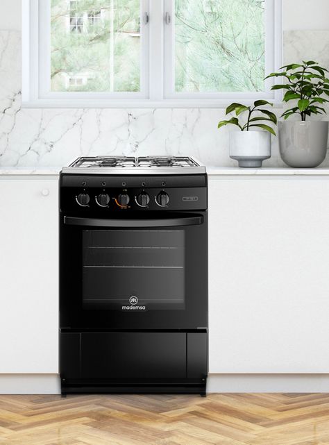 Cocina a Gas 4 Quemadores MV 120 T Negro-4