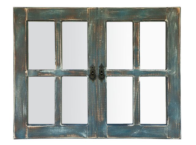 Espejo Ventana Doble Llaima Azul 76 x 60 cm-0