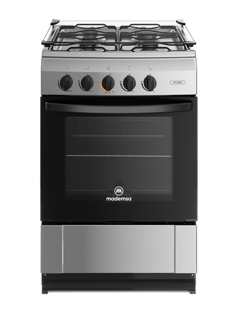Cocina a Gas 4 Quemadores MV 220 T Acero Inoxidable-0