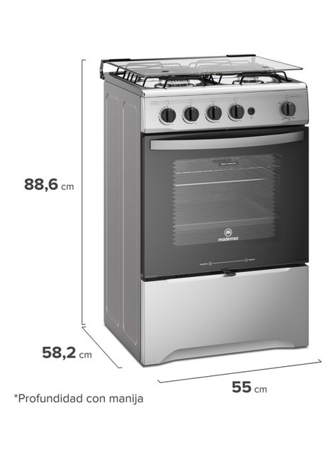 Cocina a Gas 4 Quemadores M755ST-1