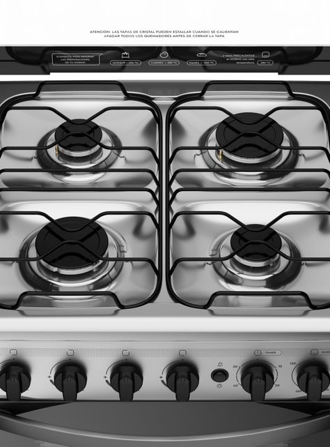Cocina a Gas 4 Quemadores M775ST-2