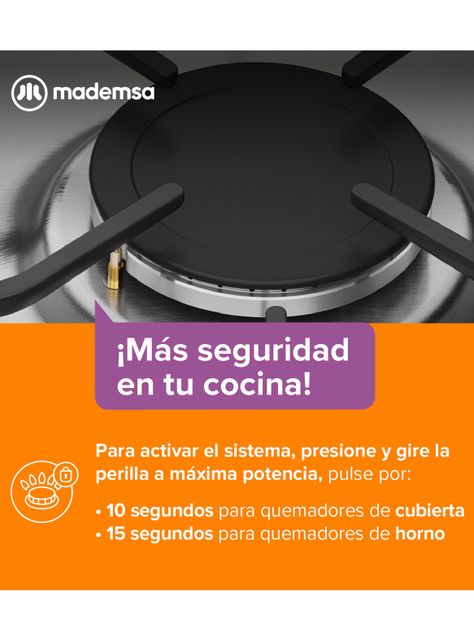 Cocina a Gas 4 Quemadores M785T-5