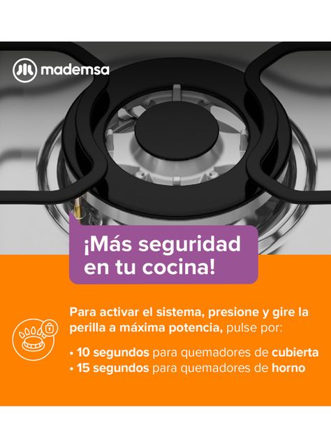 Cocina a Gas 4 Quemadores M795T-5