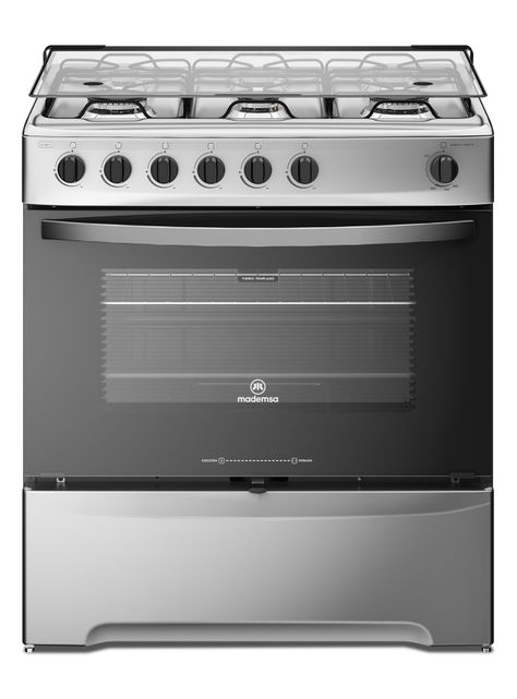 Cocina a Gas 6 Quemadores M 820 T Acero Inoxidable-0