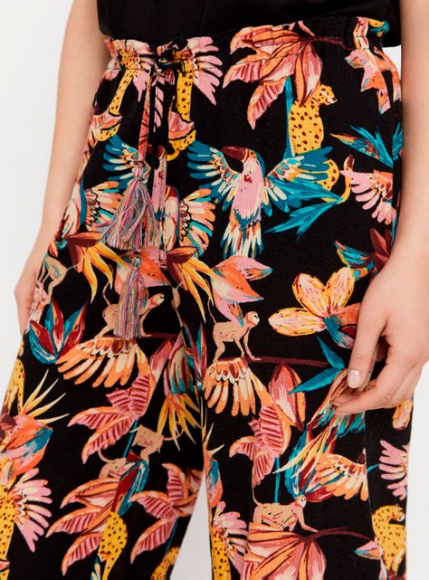 Pantalón Palazzo Estampado Color Print Animal-1
