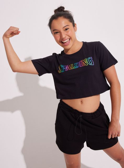 Polera Crop con Estampado-0