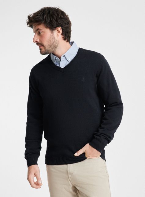 Sweater Bassic Cuello V Of-0