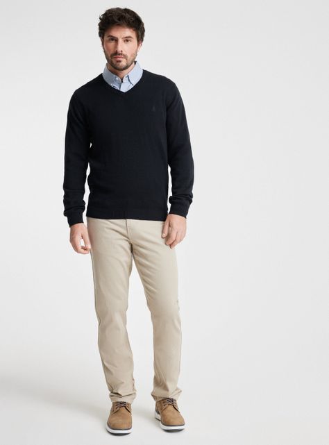 Sweater Bassic Cuello V Of-4