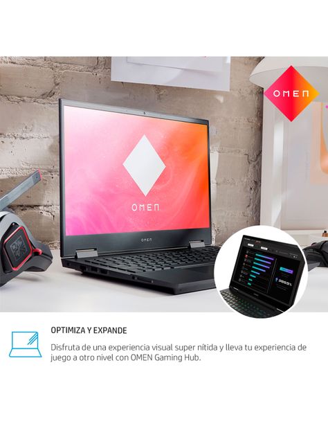 Notebook OMEN 16-b0500la Intel Core i7-11800H - TGL 16GB RAM RTX 3060 6GB 512GB+32GB SSD PCl3 16.1"-5
