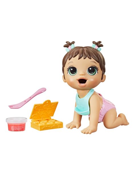 Muñeca Bebé Hora de Comer Castaña-0