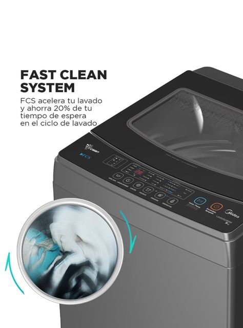 Lavadora Midea Superior 11 Kg MLS-110GE04N-6