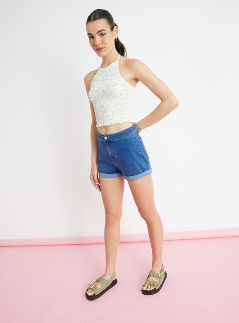 Short Ajustado con Spandex y Sin Bolsillos-4