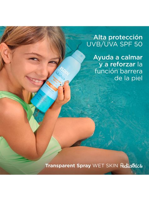 Bloqueador ISDIN Transparent Spray Pediatrics Wet Skin 250 ml SPF 50-1
