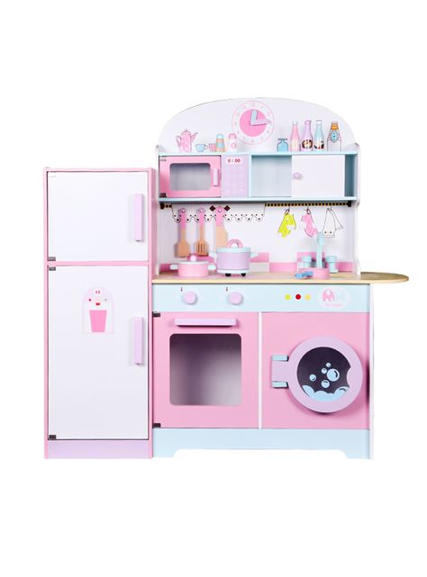 Juguete Mini Hogar Cocina Vintage con Refirgerador Kidscool-0