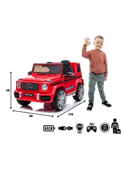 Jeep a Batería Mercedes G63 Rojo-2