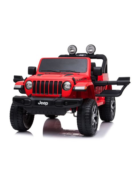 Jeep Rubicom Batería 12V Licencia Jeep Rojo-1