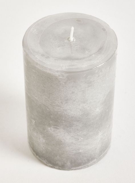 Vela Pilar Gris 10 cm-2