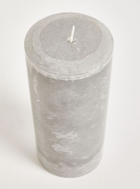 Vela Pilar Gris 15 cm-2