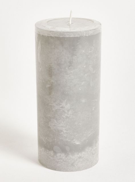 Vela Pilar Gris 15 cm-1