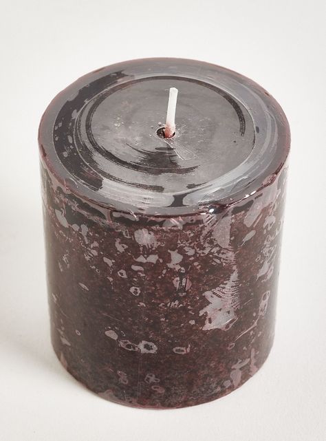 Vela Pilar Negro 7.5 cm-2