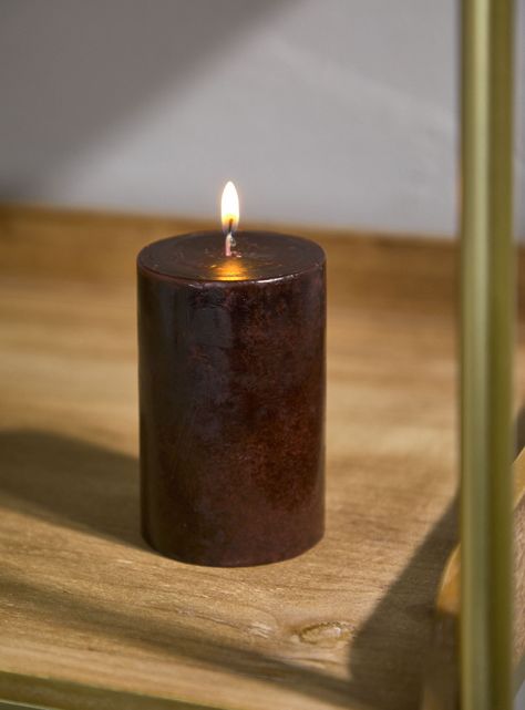 Vela Pilar Negro 10 cm-4