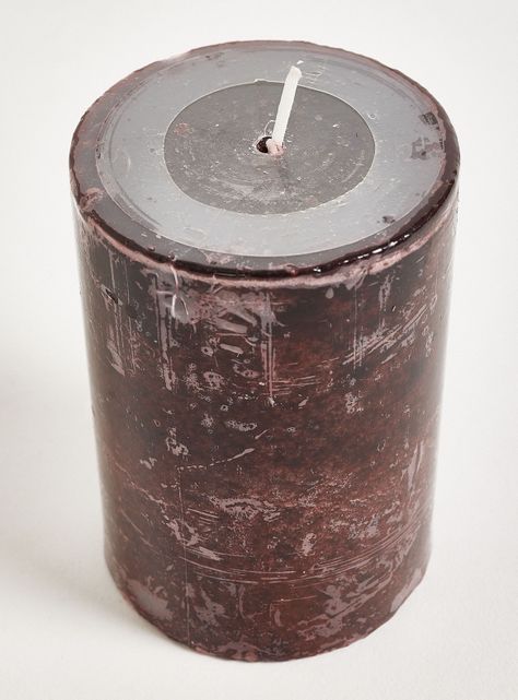 Vela Pilar Negro 10 cm-3